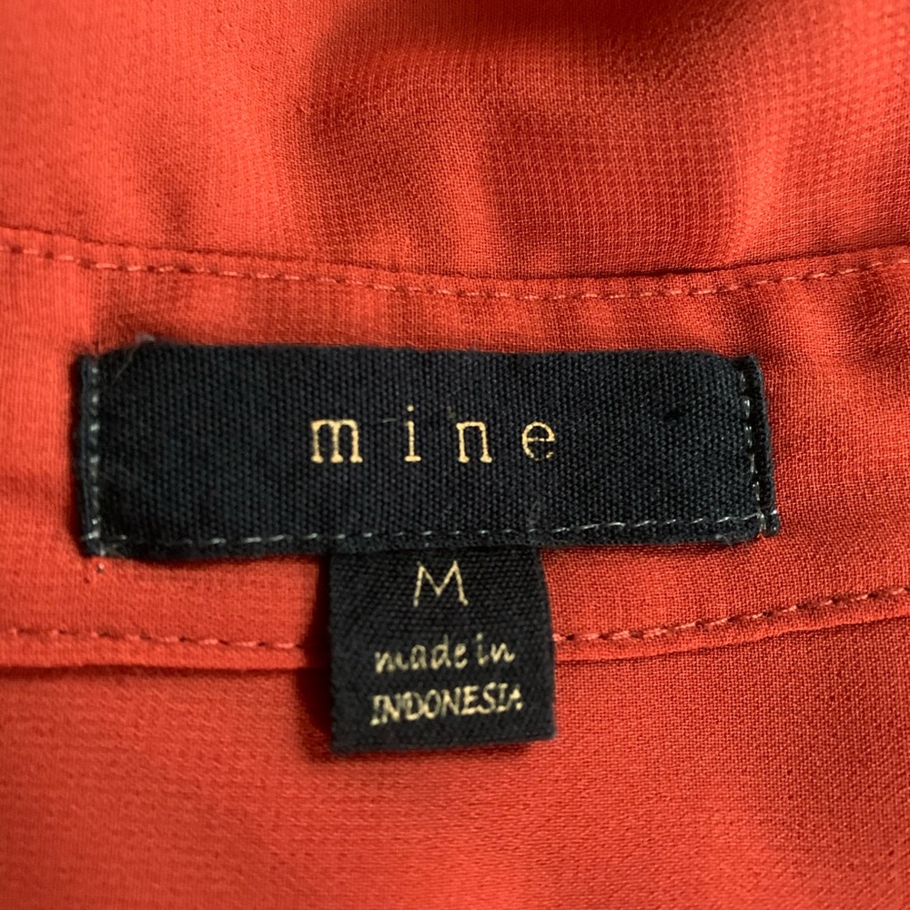 Rust Chiffon Buttoned Sheer Blouse - image 7